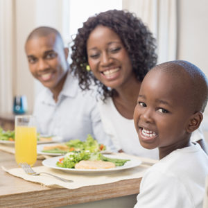 Family eating